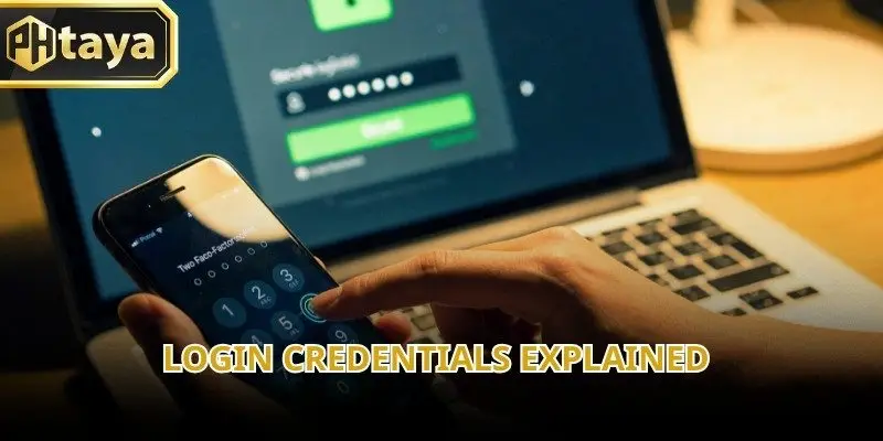 Login credentials consist of a registered username, a secure password