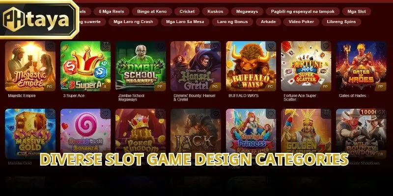 Slots are developed using multiple design concepts influence visual presentation
