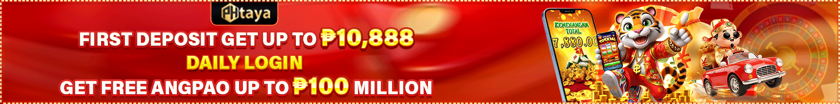 PHTAYA official bonus 10888 daily login free angpao casino promotion
